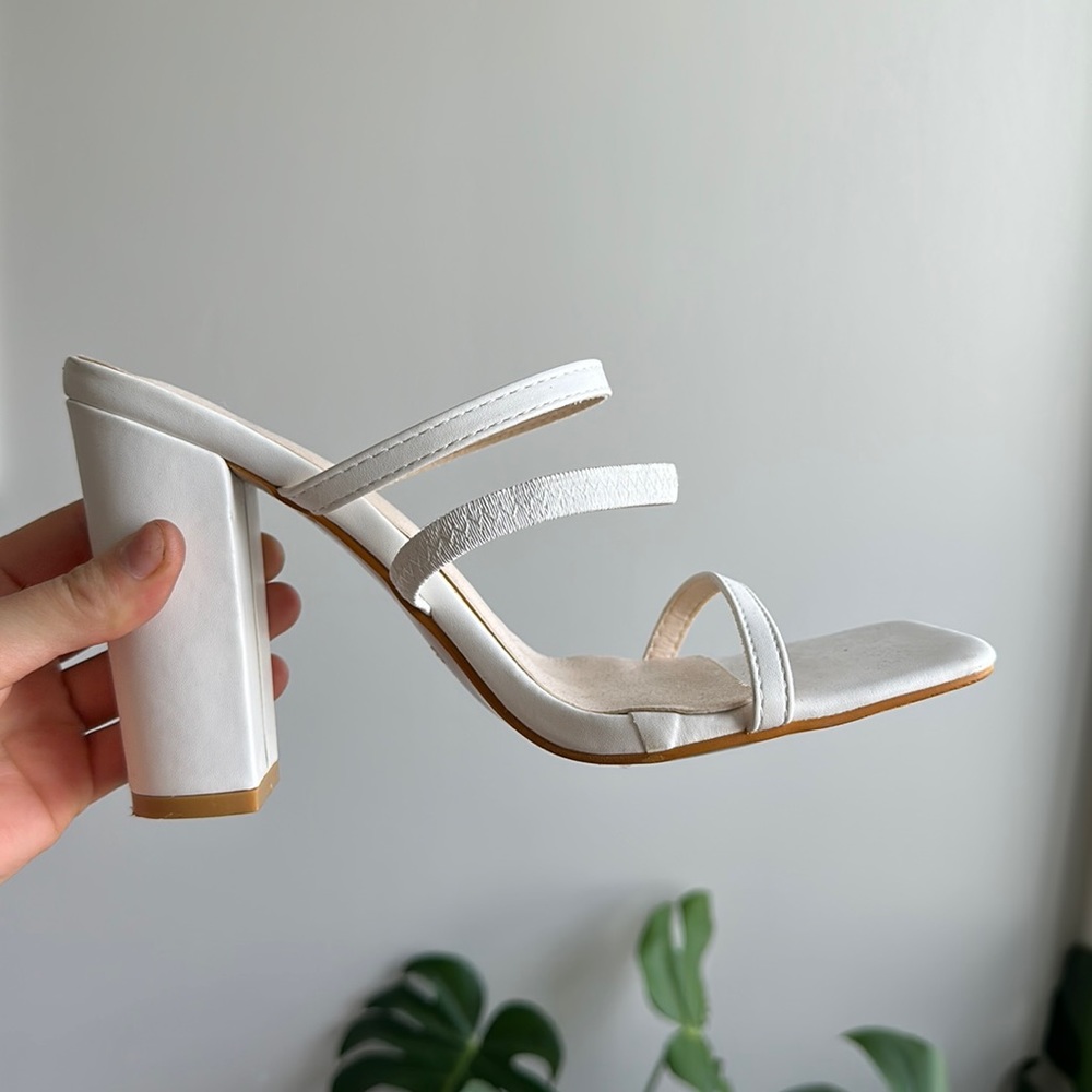 White Heels size 7